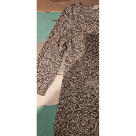 Loft Women's XS Heather Gray Sweater Dress -Below Knee length, round neck - Picture 2 of 8